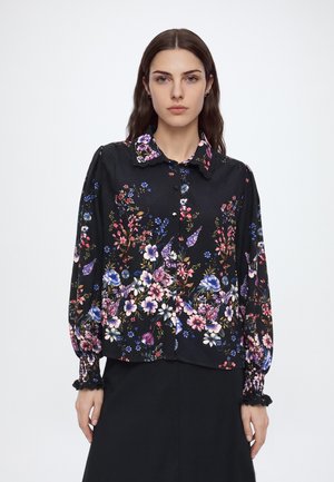 YAS, YASTILERA LS SHIRT S. NOOS - Риза с копчета - black aop/ tilly