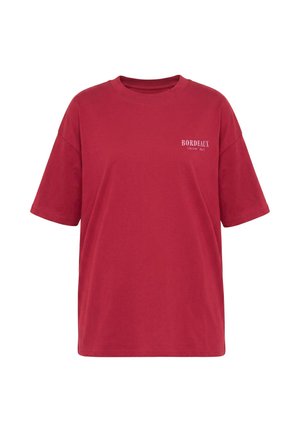 Studio Untold, T-SHIRT, OVERSIZE SHAPE, RÜCKENPRINT - T-shirt print - dark red