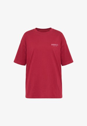 Studio Untold, T-SHIRT, OVERSIZE SHAPE, RÜCKENPRINT - T-Shirt print - dark red
