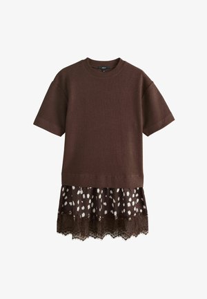 Next, Vestido de punto - chocolate brown