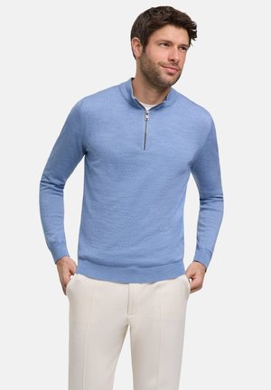 BASIC NEW MERINO HALFZIP - Maglione - azur mel