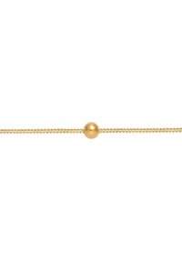 Bracelet en or avec une perle sphérique lisse au centre, présentant un design de corde torsadée sur toute sa longueur. Élégant et minimaliste.