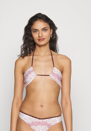 Frankies Bikinis MEREDITH TOP - Bikini pezzo sopra - white/dark red