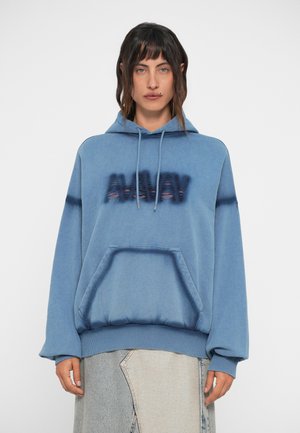 SHOULDERLESS HOODIE CUT LOGO - Sweater - blue
