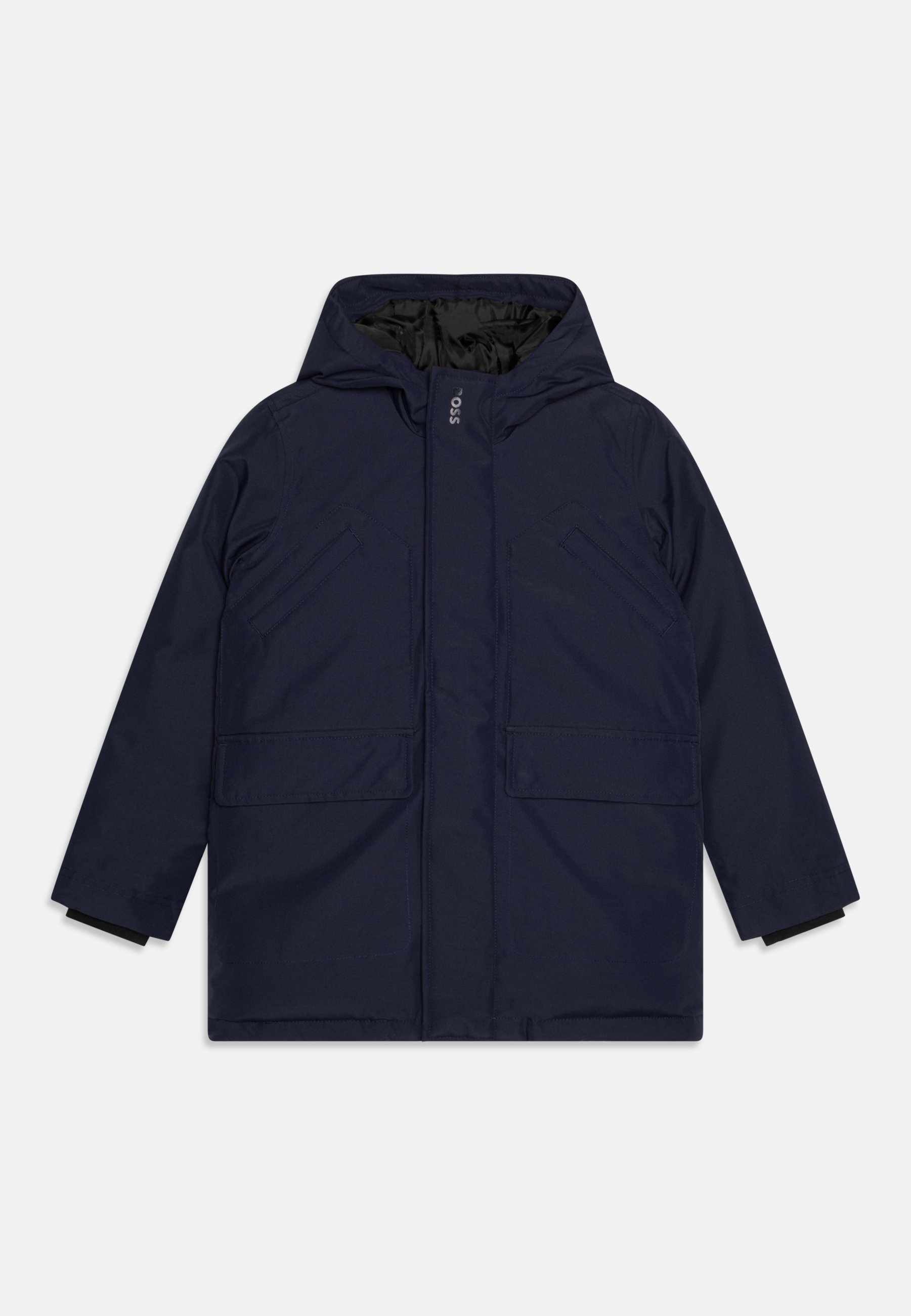 BOSS Kidswear HOODED Winter coat bleu cargo/dark blue