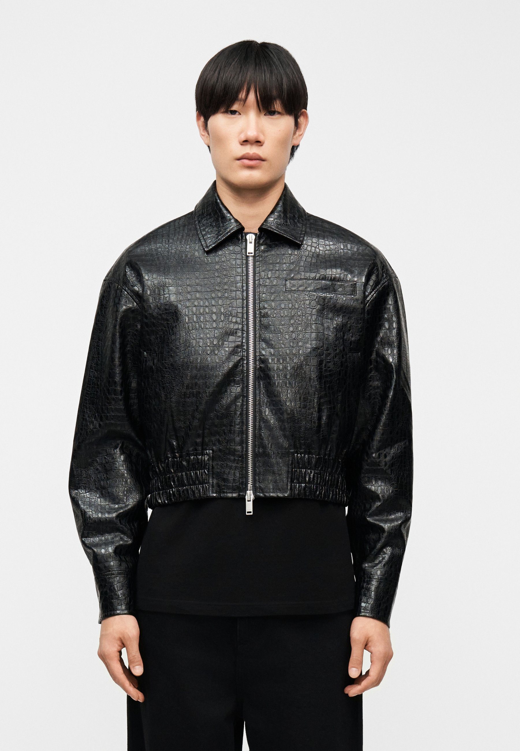 Han Kjøbenhavn CROC JACKET - Faux leather jacket - black - Zalando.ie