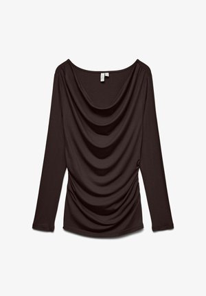 Vero Moda, TOP VMLIBRA TOP - Langærmet T-shirt - chocolate torte