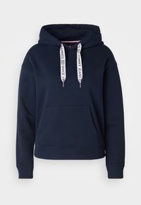 Tommy Jeans LOGO DRAWCORD HOODIE - Felpa - dark night navy