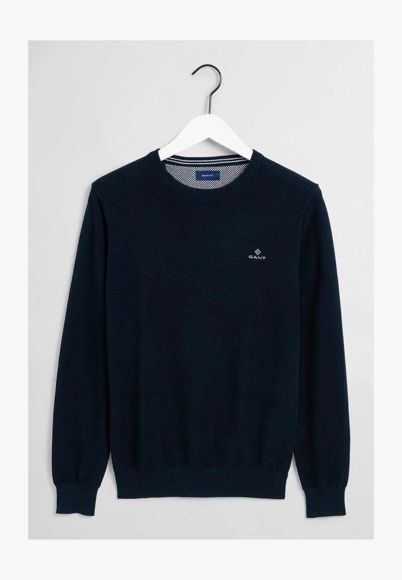 Gant C Neck Neule Evening Blue Tummansininen Zalando Fi Gant C Neck Neule Evening Blue Tummansininen Zalando Fi