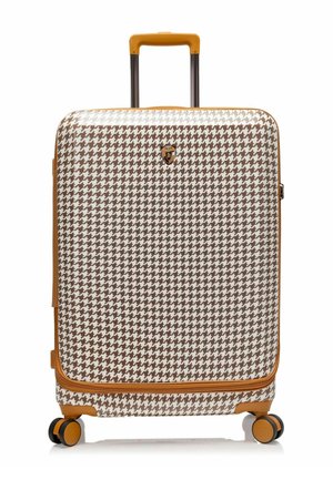 EZ FASHION 4 ROLLEN TROLLEY M 66 CM MIT DEHNFALTE - Luggage - brown houndstooth