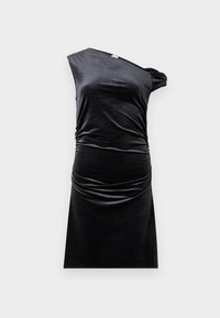 Off-The-Shoulder Velvet Mini Dress - Koktel haljina / svečana haljina - black