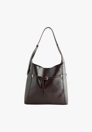 Next, BELTED SLOUCHY SHOULDER BAG - Tote bag - berry red