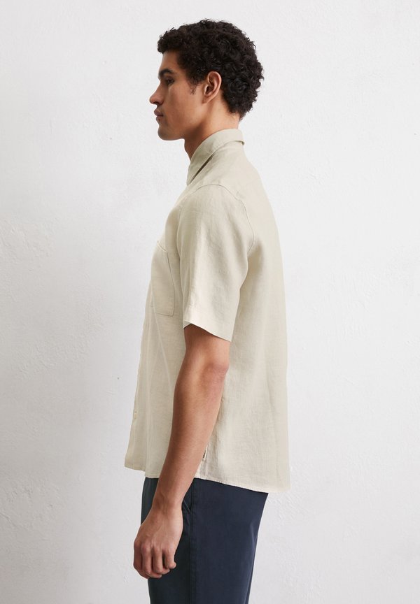 KENT COLLAR SHORT SLEEVES ONE RECTANGULAR CHEST POCKET STYLE - Shirt - gray silk3