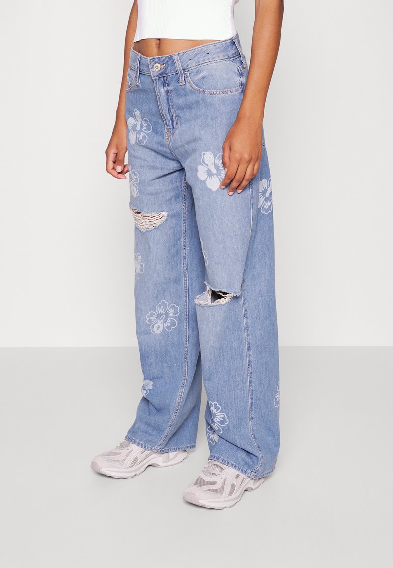 Hollister Co. BAGGY Jeans relaxed fit blue denim/blå denim Zalando.se