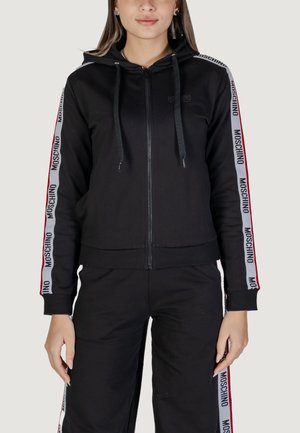 Felpa con zip - black