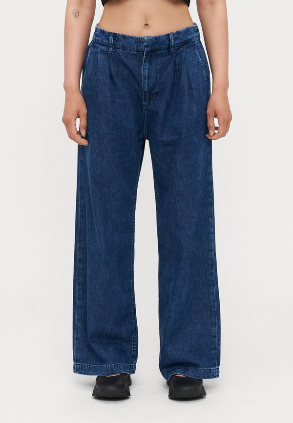 TROUSER FRAMPTON - Wide Leg - dark indigo