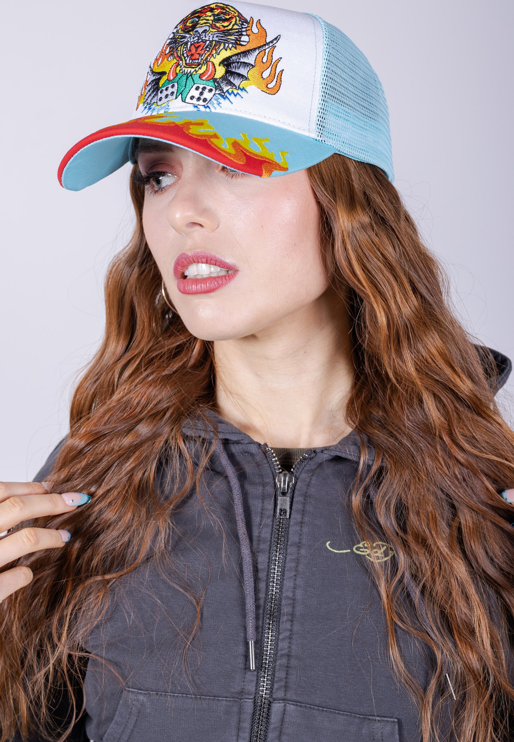 Ed Hardy TIGER-DICE - Cap - blue 