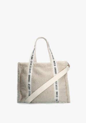 Manfield SHOPPER IN TEDDY-OPTIK - Shopping bag - beige