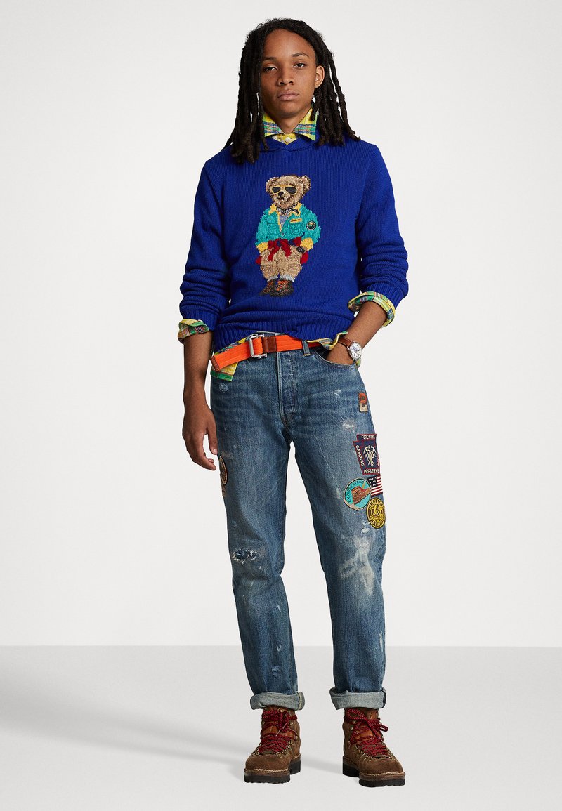 Polo Ralph Lauren POLO BEAR HOODED JUMPER - Jumper - city royal/royal blue  - Zalando.co.uk