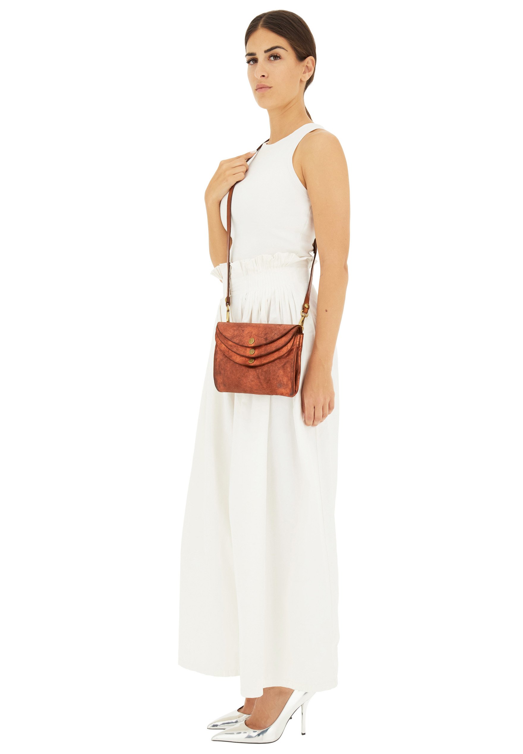 Campomaggi VITTORIA Borsa a tracolla corallo cognac/cognac