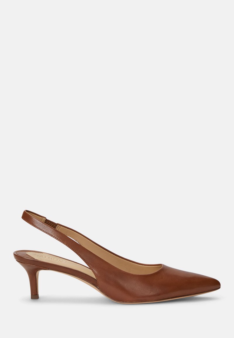 Lauren Ralph Lauren LOLAH SLINGBACK - Klasiski papēži - deep saddle tan
