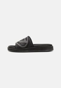Diesel SA-SLIDE D OVAL UNISEX - Platt slip-in - black denim