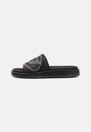 Diesel SA-SLIDE D OVAL UNISEX - Ciabattine - black denim