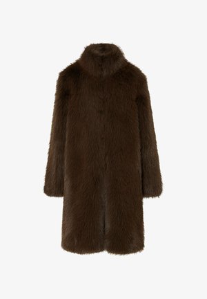 LIU JO, LIU JO FAUX FUR COAT - Χειμωνιάτικο παλτό - dark brown