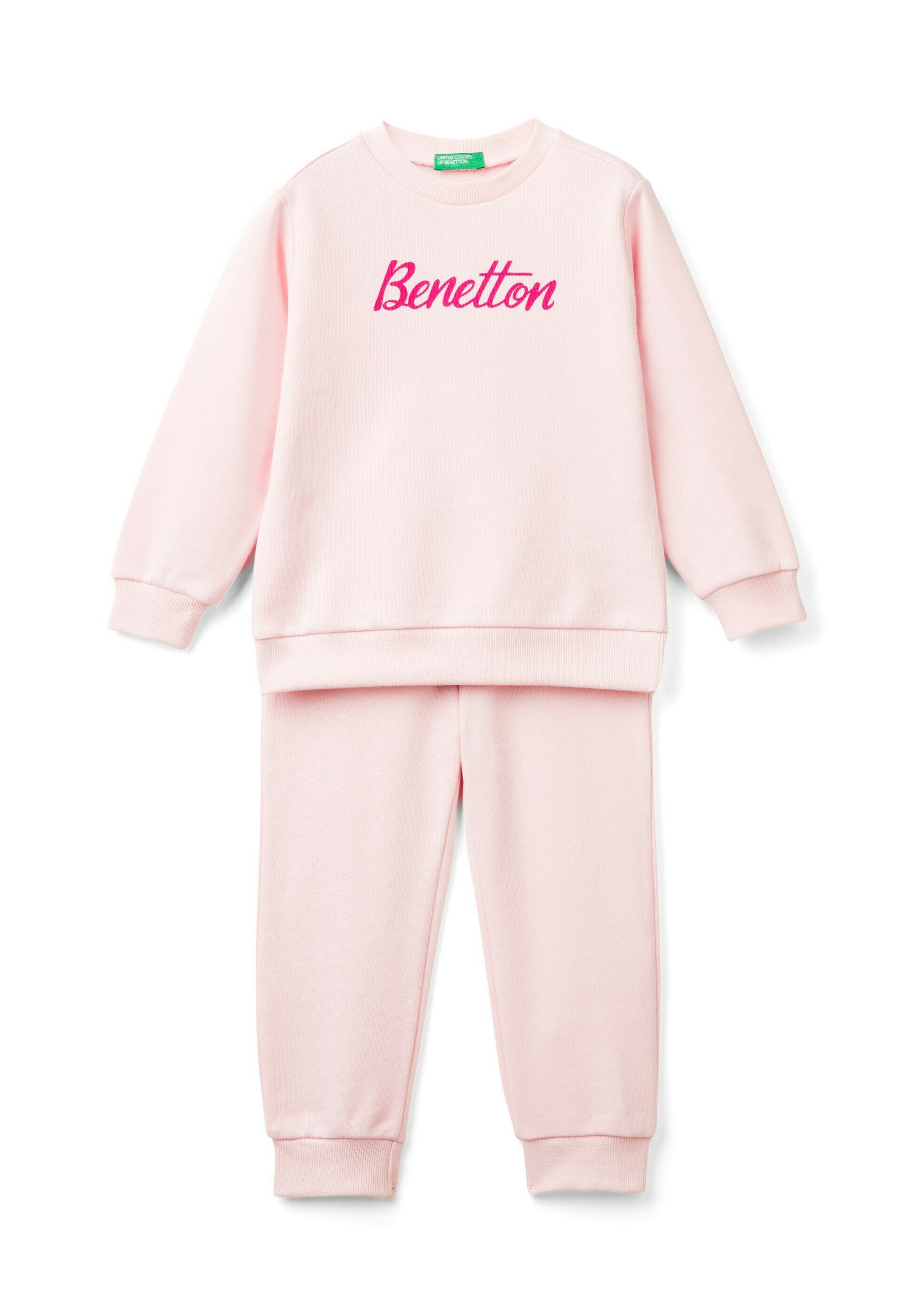United Colors of Benetton WITH LOGO SET Tracksuit pink Zalando