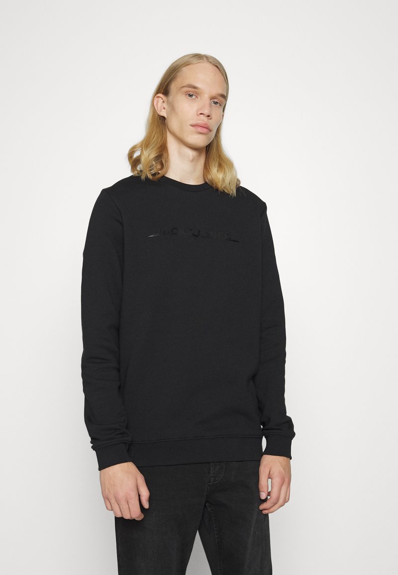 Jack & Jones PREMIUM JPRBLALOGO WINTER CREW NECK - Camisola - black