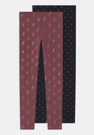 NKFVIVIAN GLITTER 2 PACK - Legging - crushed berry