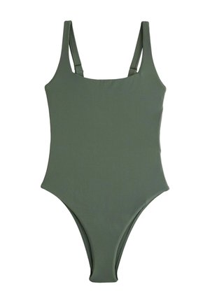Next, TALL FIT - SQUARE NECK SWIMSUIT . - Badedragt - khaki green rib