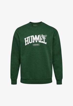Hummel LOOSE CREWNECK UNIVERSITY BEE - Sudadera - dark green