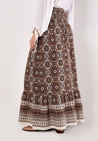 Apricot BATIK PRINT SMOCKED - Maxirock - brown