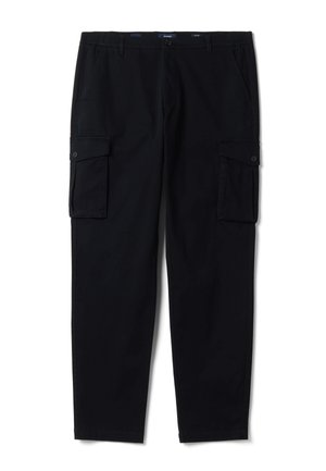 OVS, SLIM-FIT CARGO TROUSERS - Pantalones cargo - black