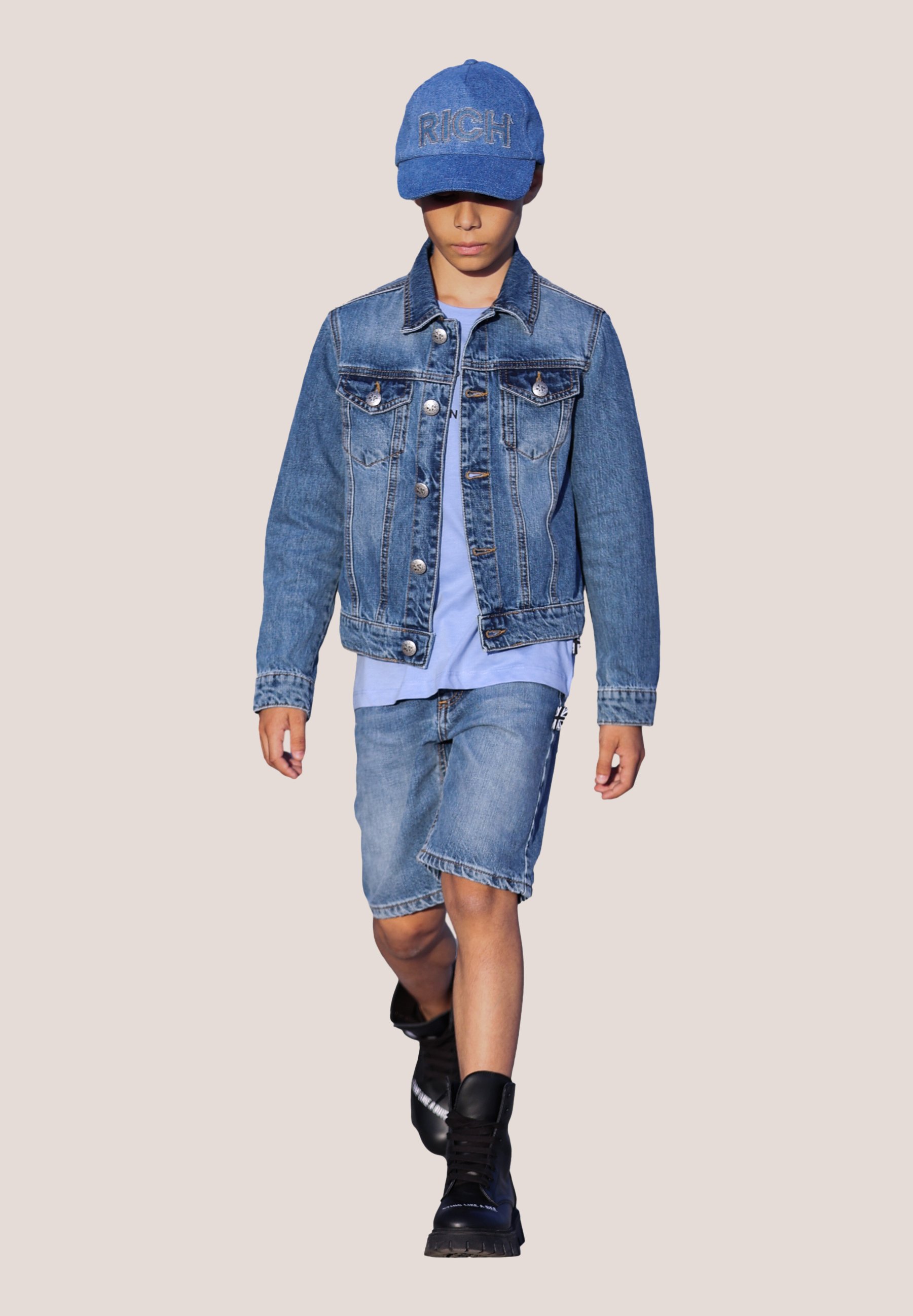 John Richmond LUCIANO - Giacca di jeans - denim/blu denim - Zalando.it