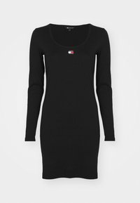 BADGE BODYCON DRESS - Robe pull - black