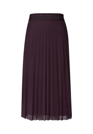 Street One, SOLID-COLOURED MESH MIDI SKIRT - Jupe trapèze - berry plum