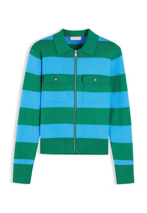 Tommy Hilfiger, CO FULL NEEDLE  - Strickjacke - green/frigid blue