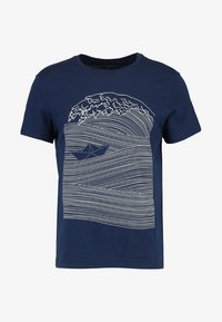 Unselected, dark blue/white