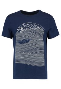 Potiskana majica - dark blue/white