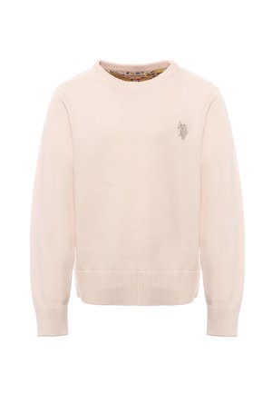MAGLIA GIROCOLLO CON LOGO - Maglione - rosa