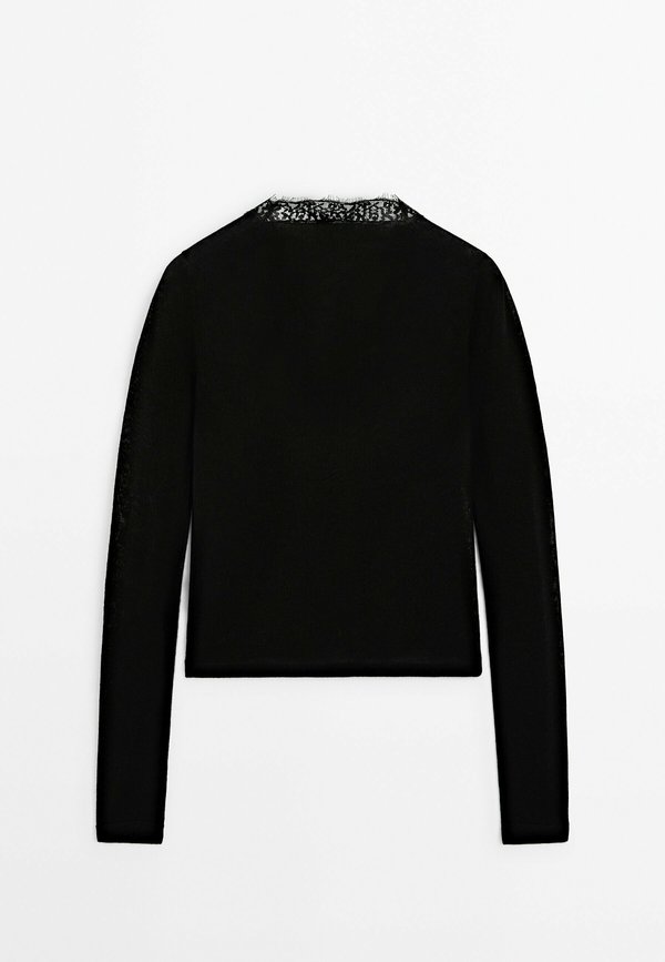 WITH LACE TRIM - Long sleeved top3