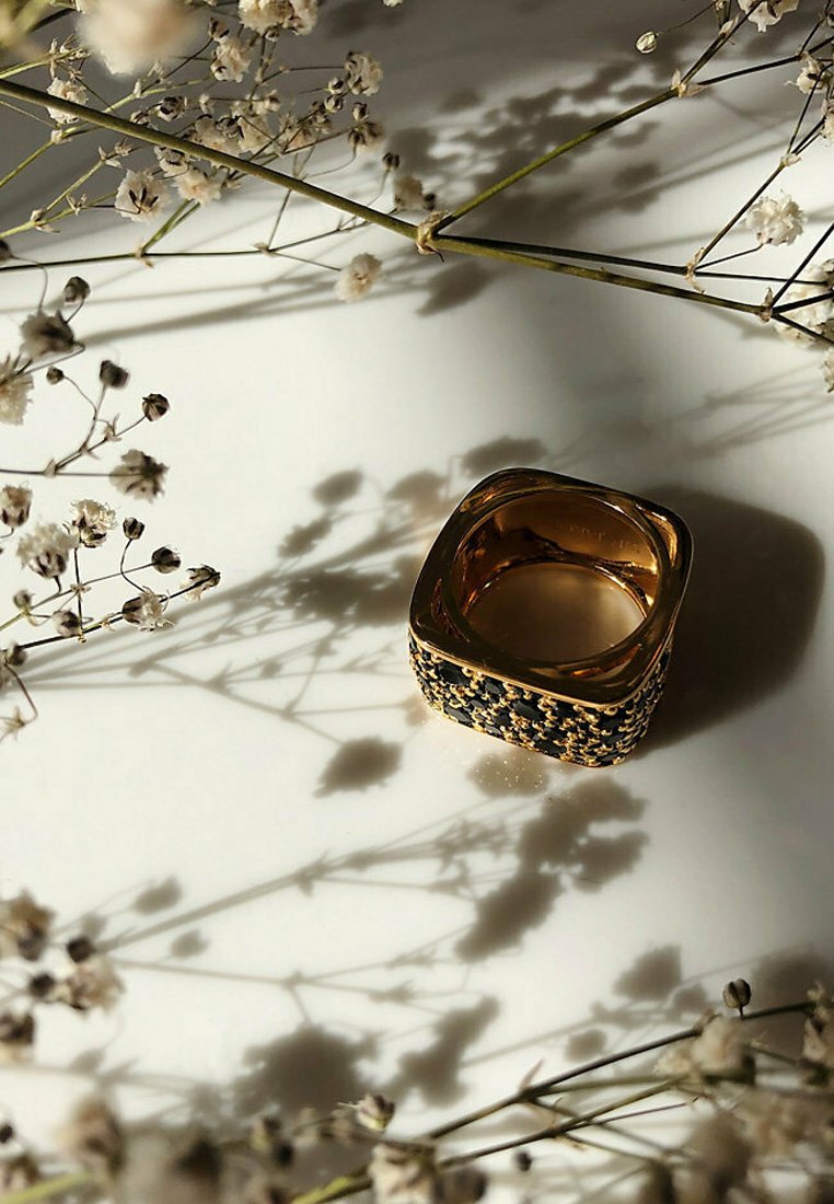 Sif Jakobs Jewellery NOVARA QUADRATO Ring black and gold