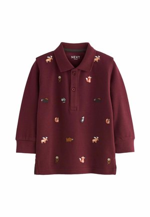 EMBROIDERED - REGULAR FIT - Ilgarankovis viršutinės dalies drabužis - burgundy red
