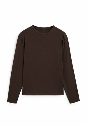 Massimo Dutti Maglietta a manica lunga - dark brown
