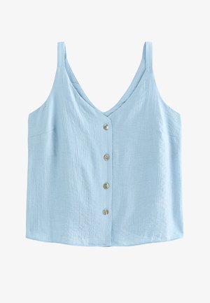 New Look, LIGHT BUTTON FRONT V-NECK CAMI TOP - Blouse - pale blue