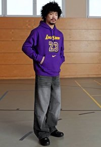 Nike Performance NBA CITY EDITION LOS ANGELES LAKERS LEBRON JAMES HOODY - Klubbklær - field purple