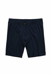 Námořnické modré bavlněné boxerky s elastickým pasem a předním zapínáním. Hladký povrch a klasický design vhodný pro každodenní nošení.