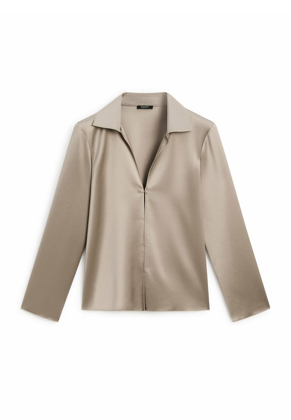 WITH BUTTON DETAILS - Button-down blouse - BEIGE3